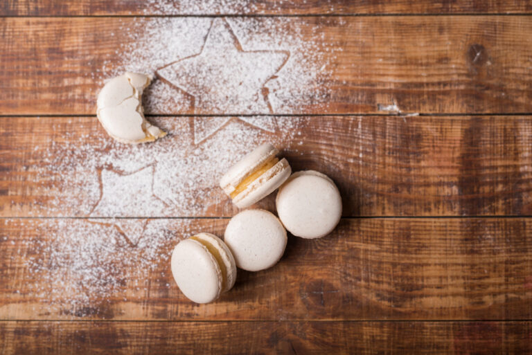 Macarons de coco preparado com produtos Dikoko